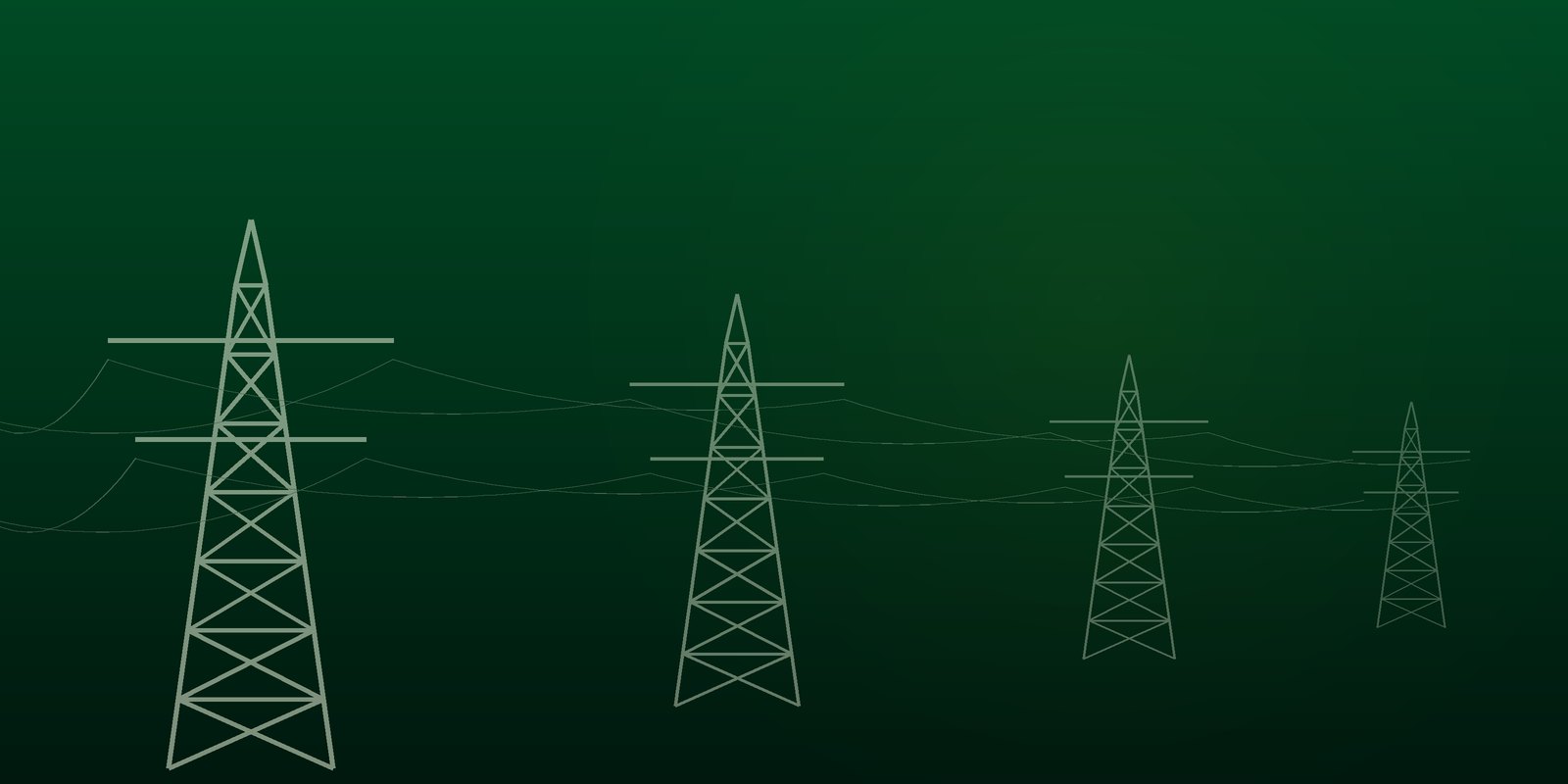 Electricity transmission pylons and power lines